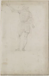 Recto: Studie für einen Johannes den Täufer. Verso: Ein Auge, WA1846.4